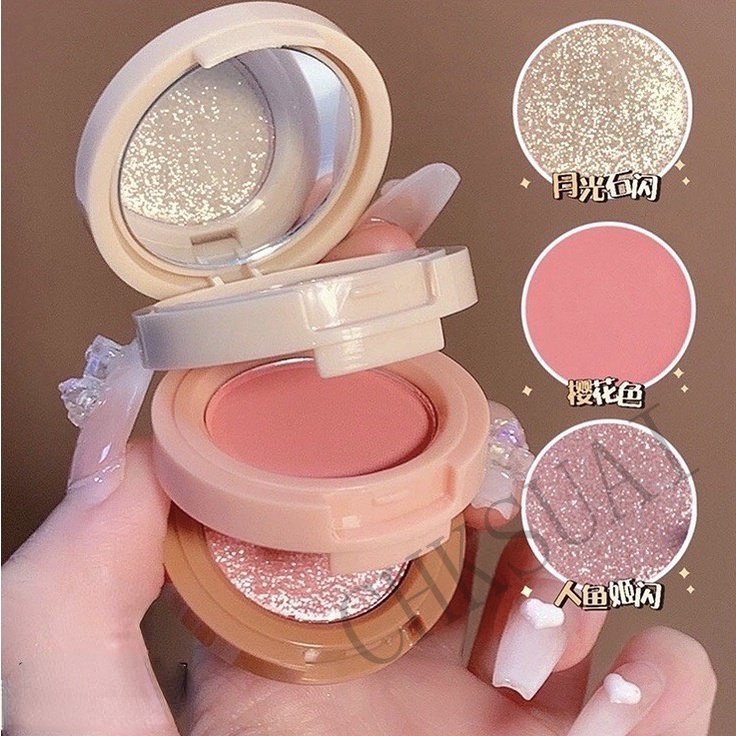 Bảng Phấn Mắt 3 Màu Kết Cấu Mềm Mịn Dễ Sử Dụng Không Nhòe 30g