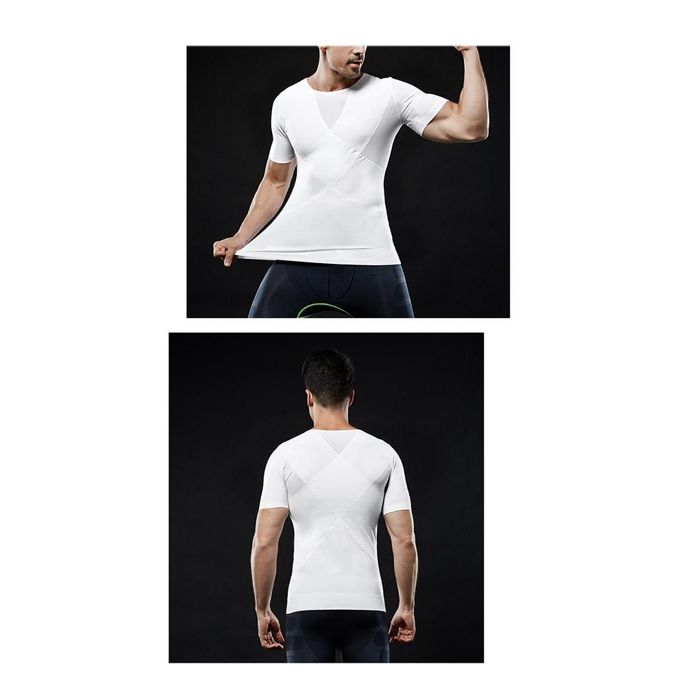 Áo Thun Thể Thao Ngắn Ôm Body Phối Lưới Cho Nam