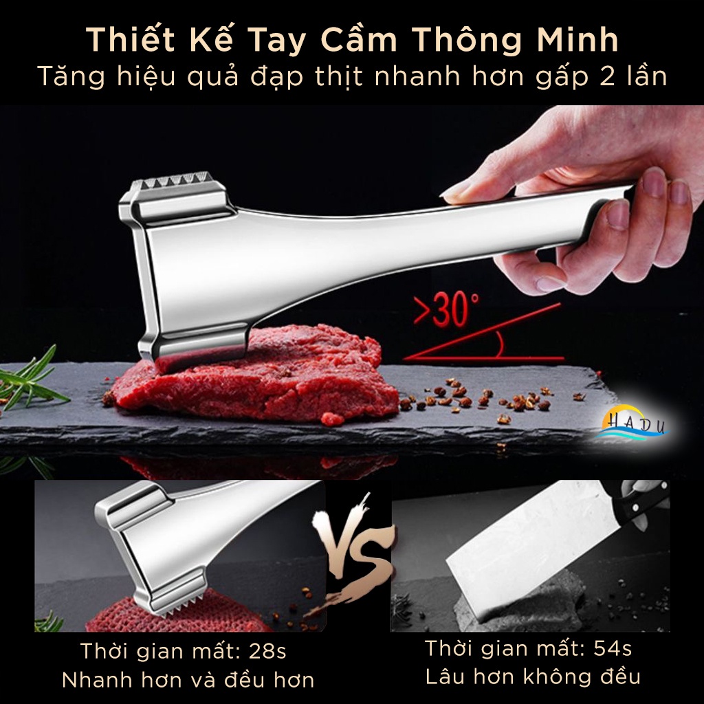 Búa Dần Đập Thịt Inox 304 Cao Cấp SSGP