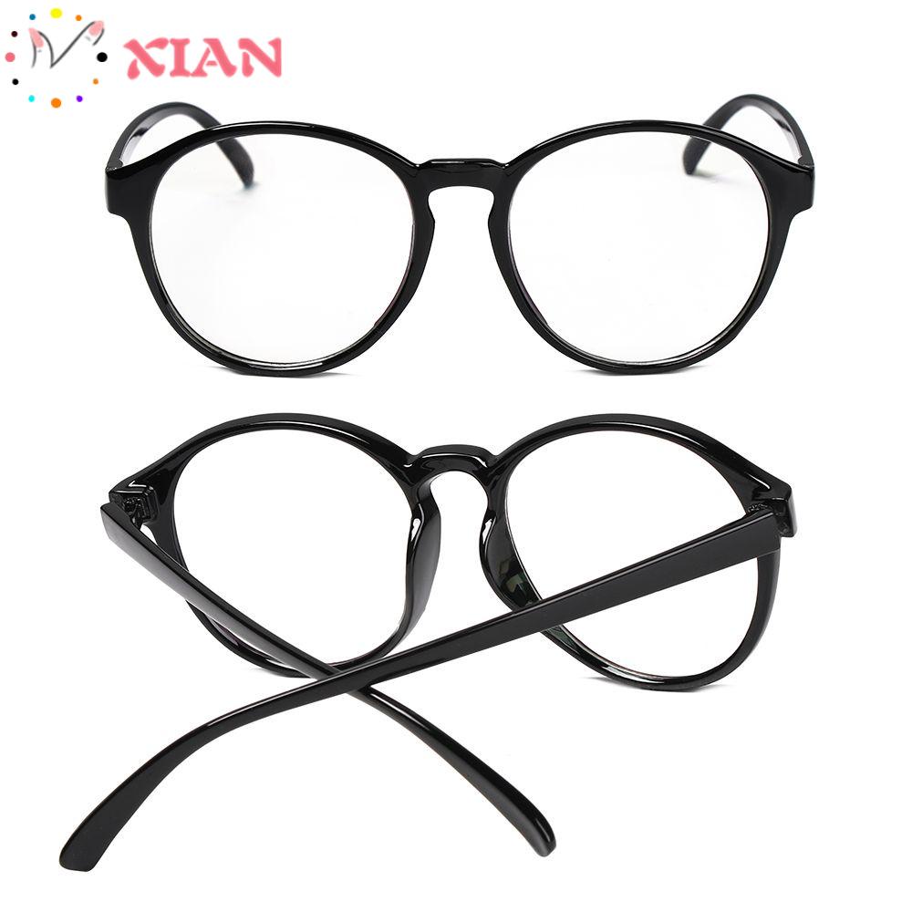 XIANTIN Mắt Kính Gọng Tròn Bằng Nhựa Trong Suốt Phong Cách Retro