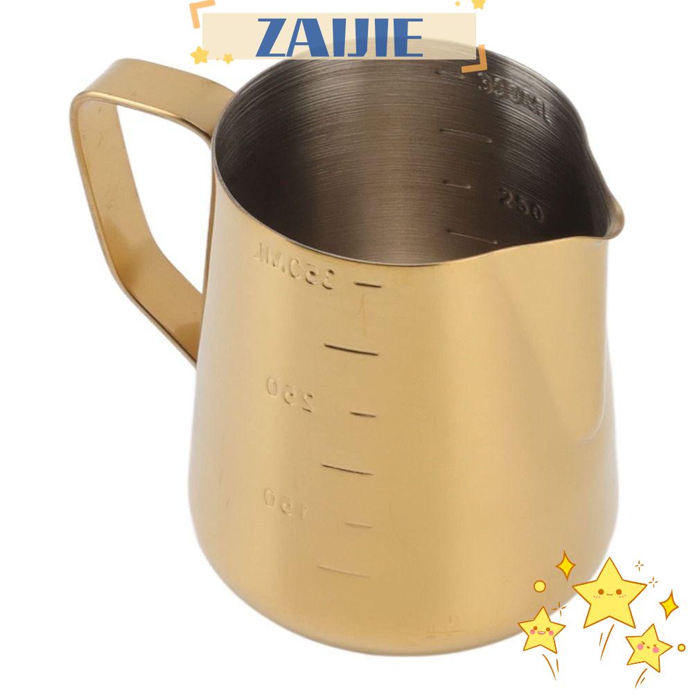 ZAIJIE24 Bình Tạo Bọt Sữa Cà Phê Bằng Thép Không Gỉ 12oz / 350ml