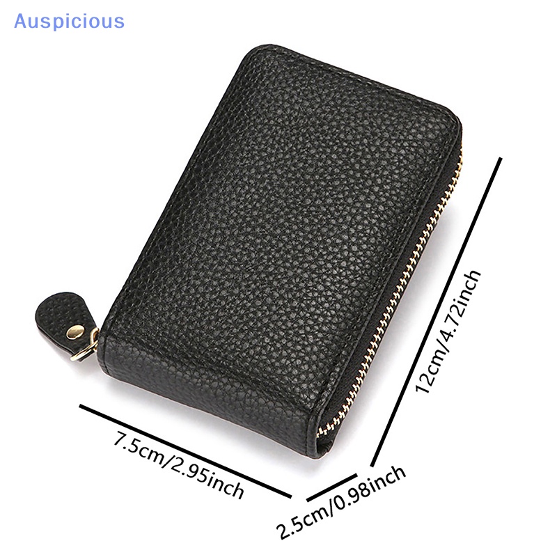 Ví Da PU RFID Đựng Tiền Xu / Thẻ Có Khóa Kéo Làm Quà Tặng Cha Cho Nam