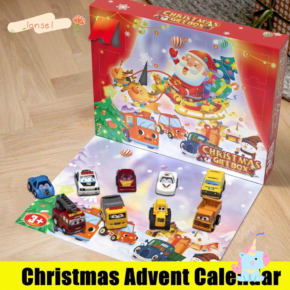 LANSEL Hộp Quà Giáng Sinh Gồm Lịch Ẩn Hình Xe Hơi Dành Cho Bé Trai