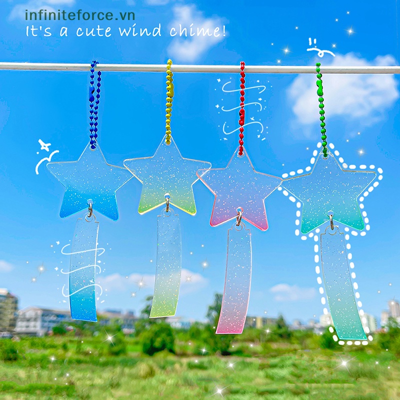 1 Tấm Nhựa Acrylic Hình Ngôi Sao Màu Gradient Dùng Làm Móc Khóa / Thẻ DIY