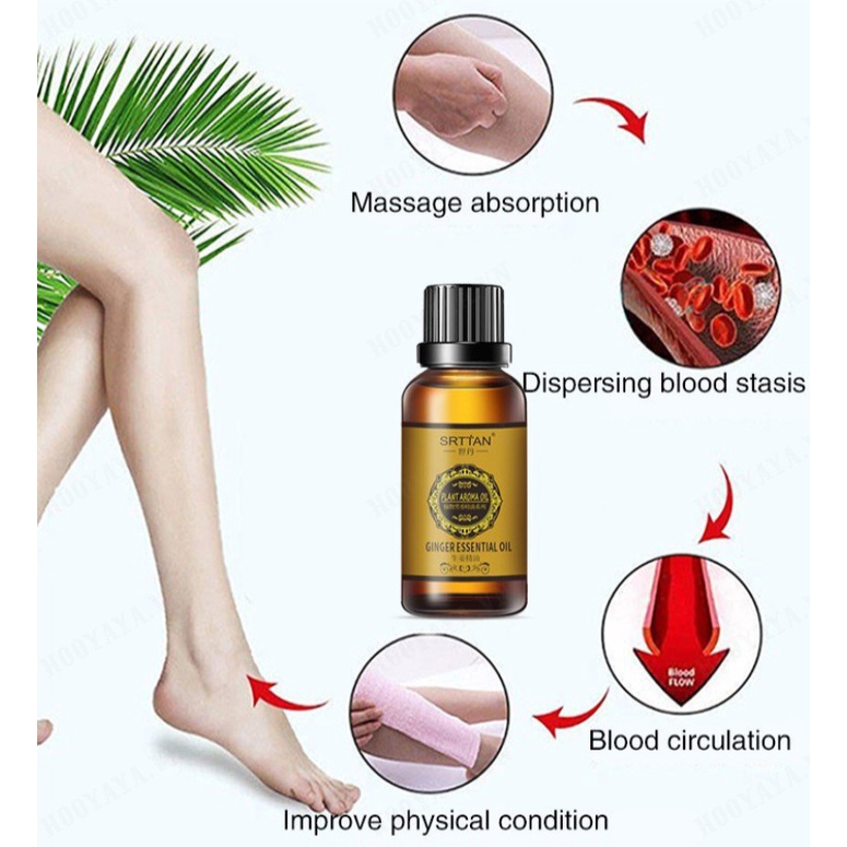 Tinh Dầu Gừng massage Giảm Mệt Mỏi Cho Cơ Thể 10ml
