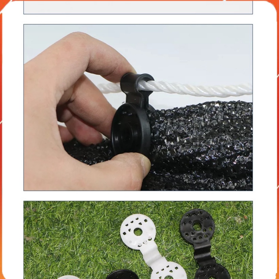 Set 3 Kẹp Cố Định Tấm Lưới, Bạt Che Nắng Màu Đen Tiện Dụng - SV1399