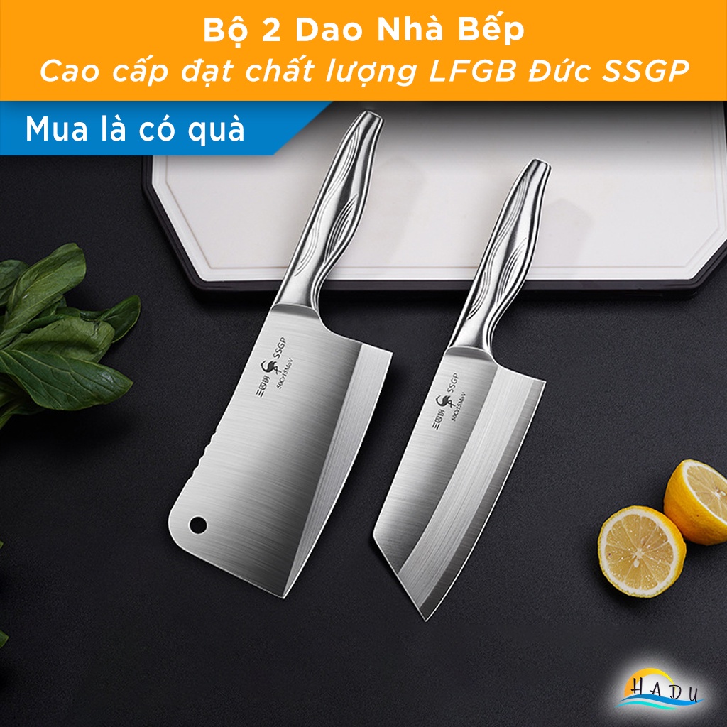 Bộ Dao Nhà Bếp Cao Cấp Kiểu Nhật Bản Đạt Chất Lượng LFGB Đức SSGP
