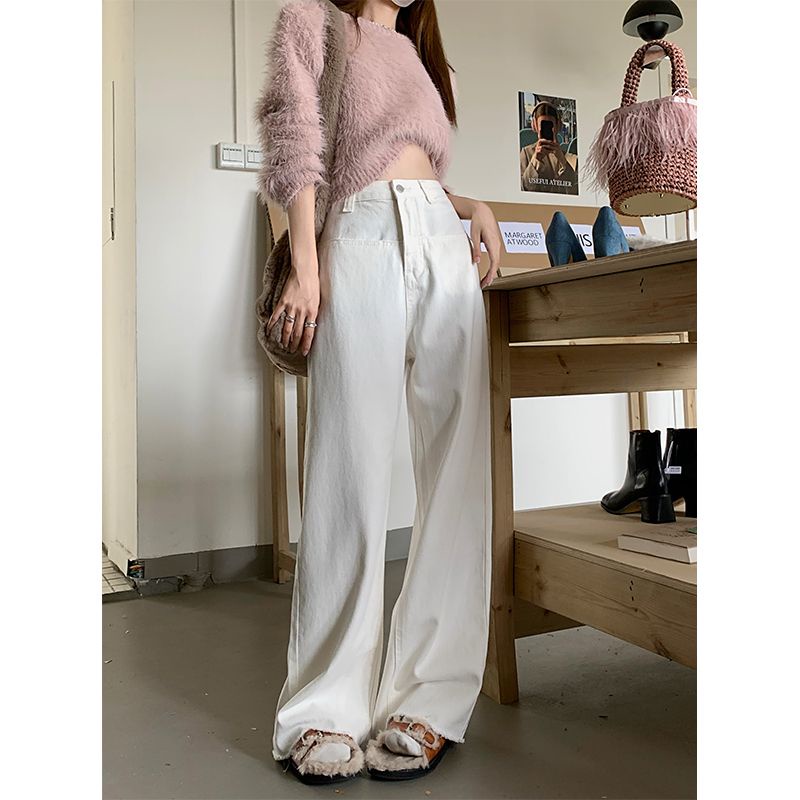 [Hàng Có Sẵn] Quần Ống Rộng Lưng Cao Phong Cách Hong Kong Cổ Điển Xuân Hè 2023