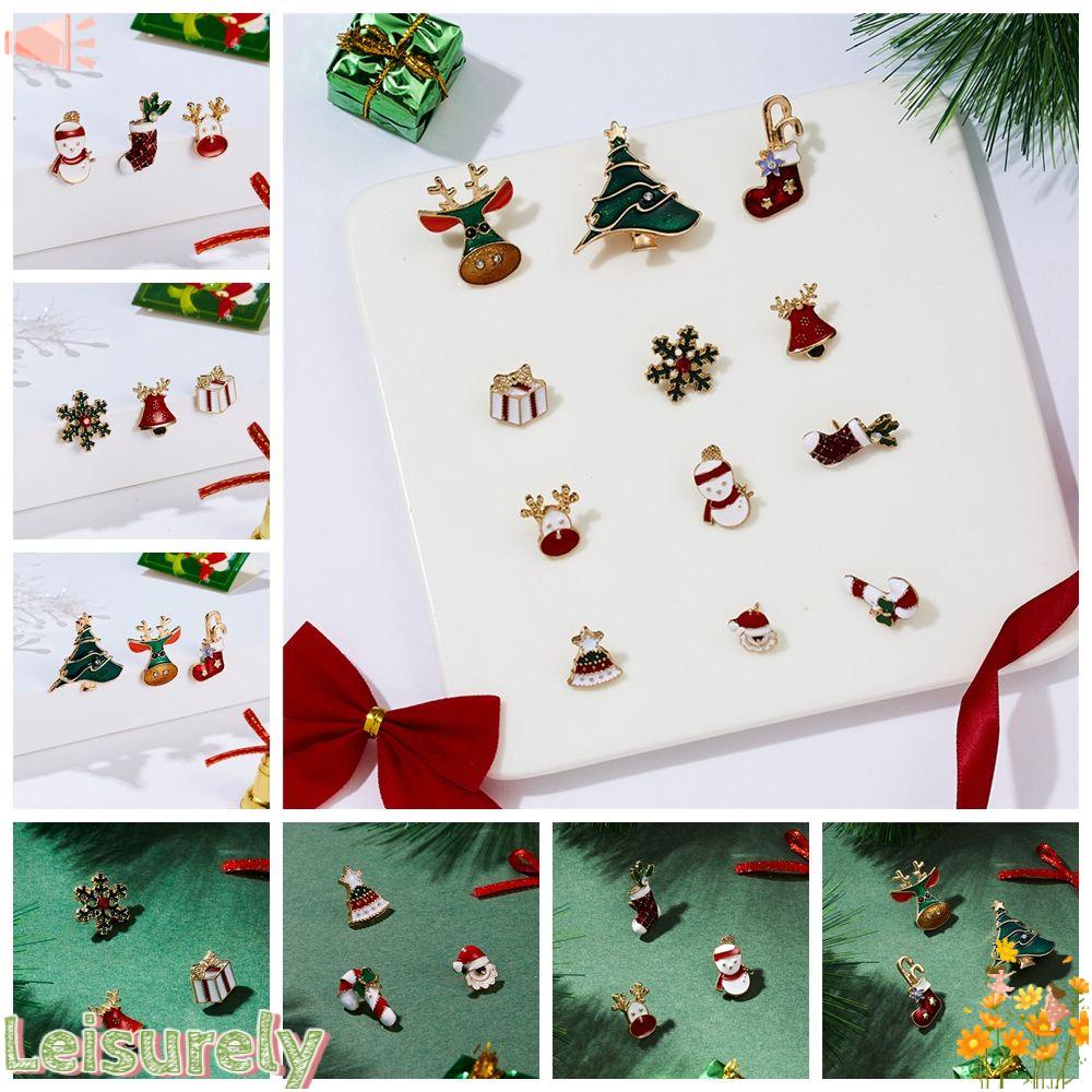 LEILY Set 3 Ghim Cài Áo Tạo Hình Chiếc Tất / Găng Tay / Găng Tay / Cây Thông Giáng Sinh Thời Trang