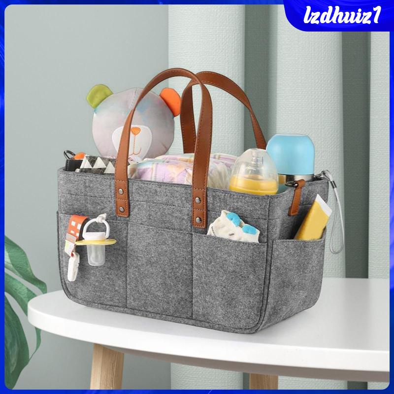 Túi Đựng Tã Em Bé Bằng Vải Nỉ Gọn Nhẹ Sắp Xếp Gọn Gàng