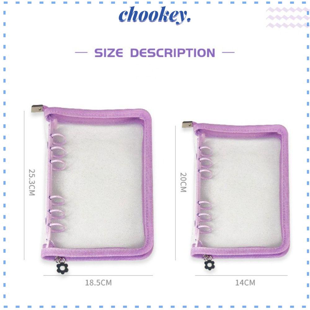 CHOOKEY Sổ Tay Khổ A6 6 Lỗ Bìa Nhựa PVC