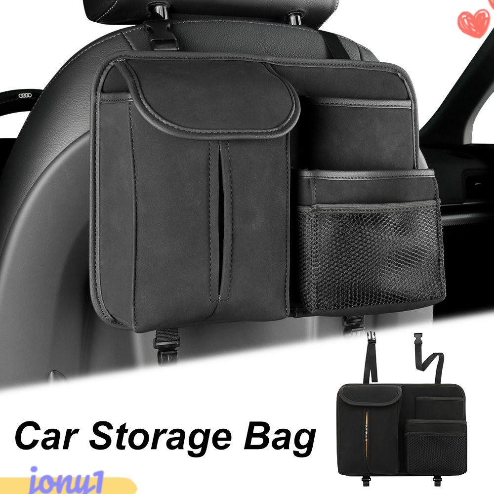 JONYE Túi Lưới Đựng Đồ Đa Năng Bằng Da Lộn Gắn Sau Lưng Ghế Xe Hơi