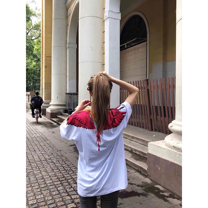 Áo Thun Tay Ngắn In Hình Đôi Cánh Nhiều Màu Sắc Thời Trang Xu Hướng Đường Phố Chất Lượng Cao MA-RC-Lo- BEL-ONG