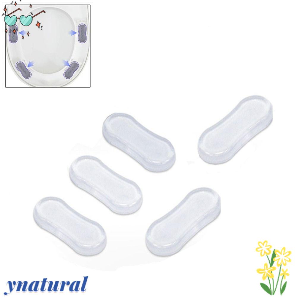 YNATURAL Bộ 5 Miếng Đệm Silicon Gắn Bồn Cầu Trong Suốt Thông Dụng Cho Khách Sạn