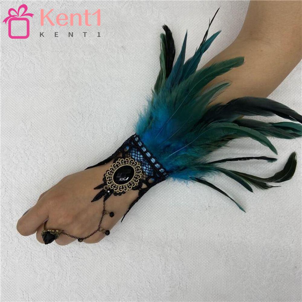 KENT1 Đôi Găng Tay Ren Lông Vũ Thời Trang Cho Nữ