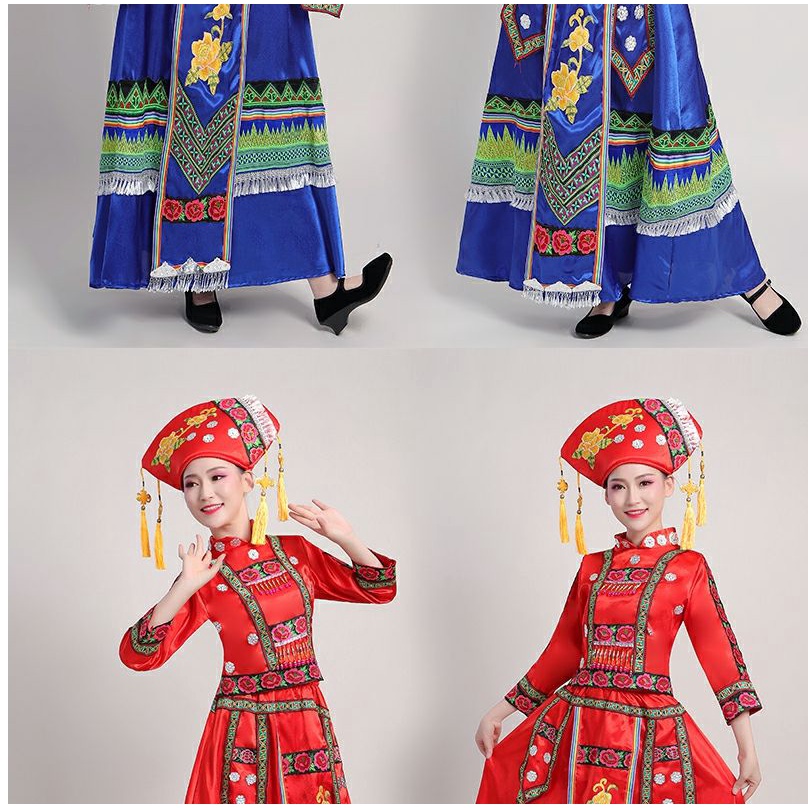 Trang Phục Múa Dân Tộc Guangxizhuang Nation 3 Dành Cho Nữ