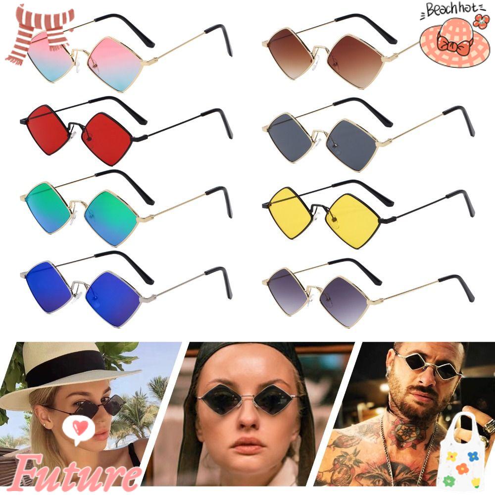 FUTURE Kính Mát Gọng Kim Loại Nhỏ Chống Tia UV Thời Trang Cho Nam Nữ