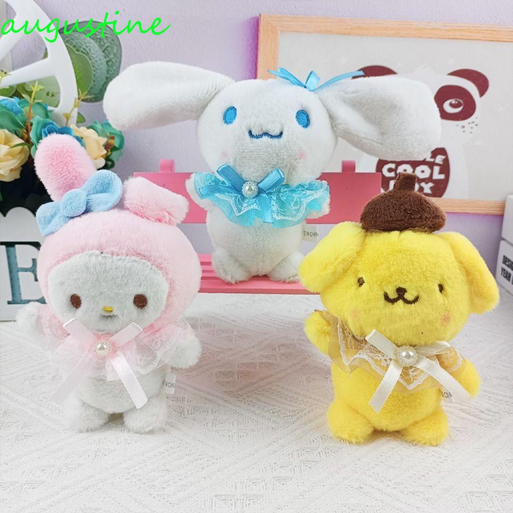 AUGUSTINE Móc Khóa Nhồi Bông Hình Kuromi Hoạt Hình Trang Trí Ba Lô DIY