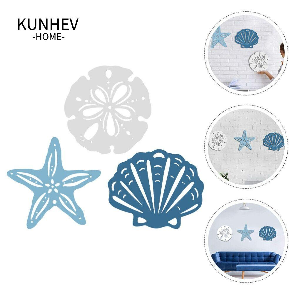 KUNHEV Phụ Kiện Treo Tường Trang Trí Bằng Gỗ Hình Vỏ Sò