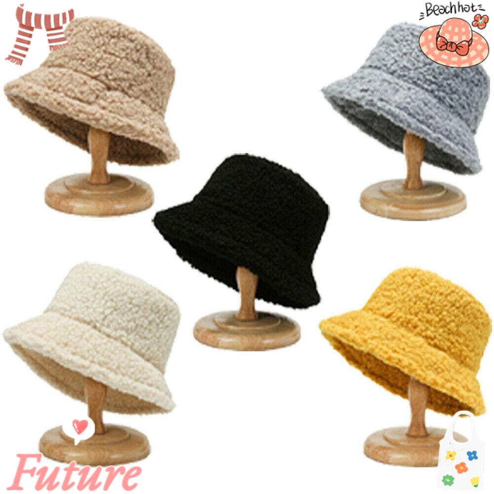 FUTURE Mũ Bucket Chất Liệu Mềm Mại Thời Trang Mùa Đông Ấm Áp