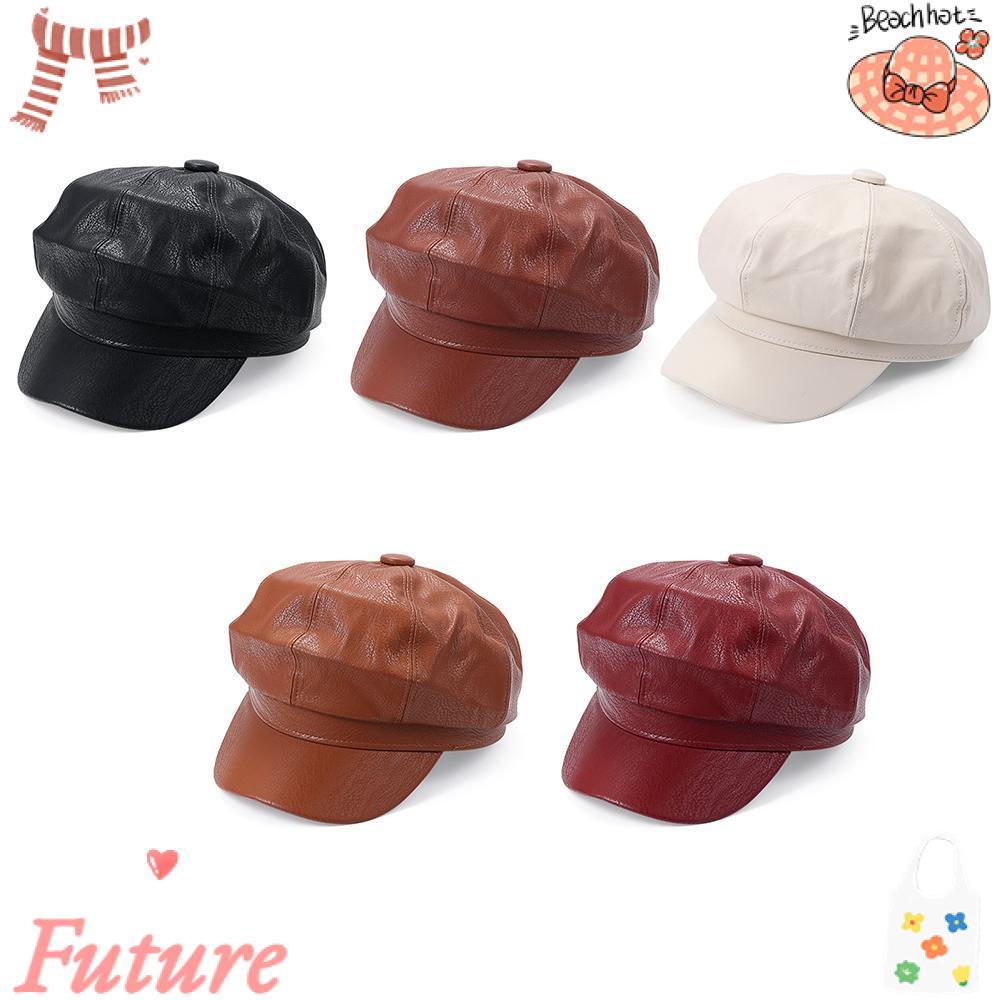 FUTURE Mũ Nồi Da PU Thời Trang Thu Đông Cá Tính Cho Nam