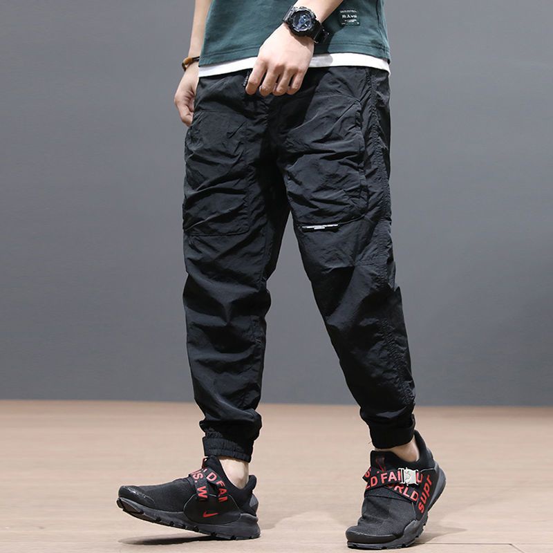 Quần Dài Dáng Rộng Phối Dây Rút Có Túi Cá Tính Cho Nam