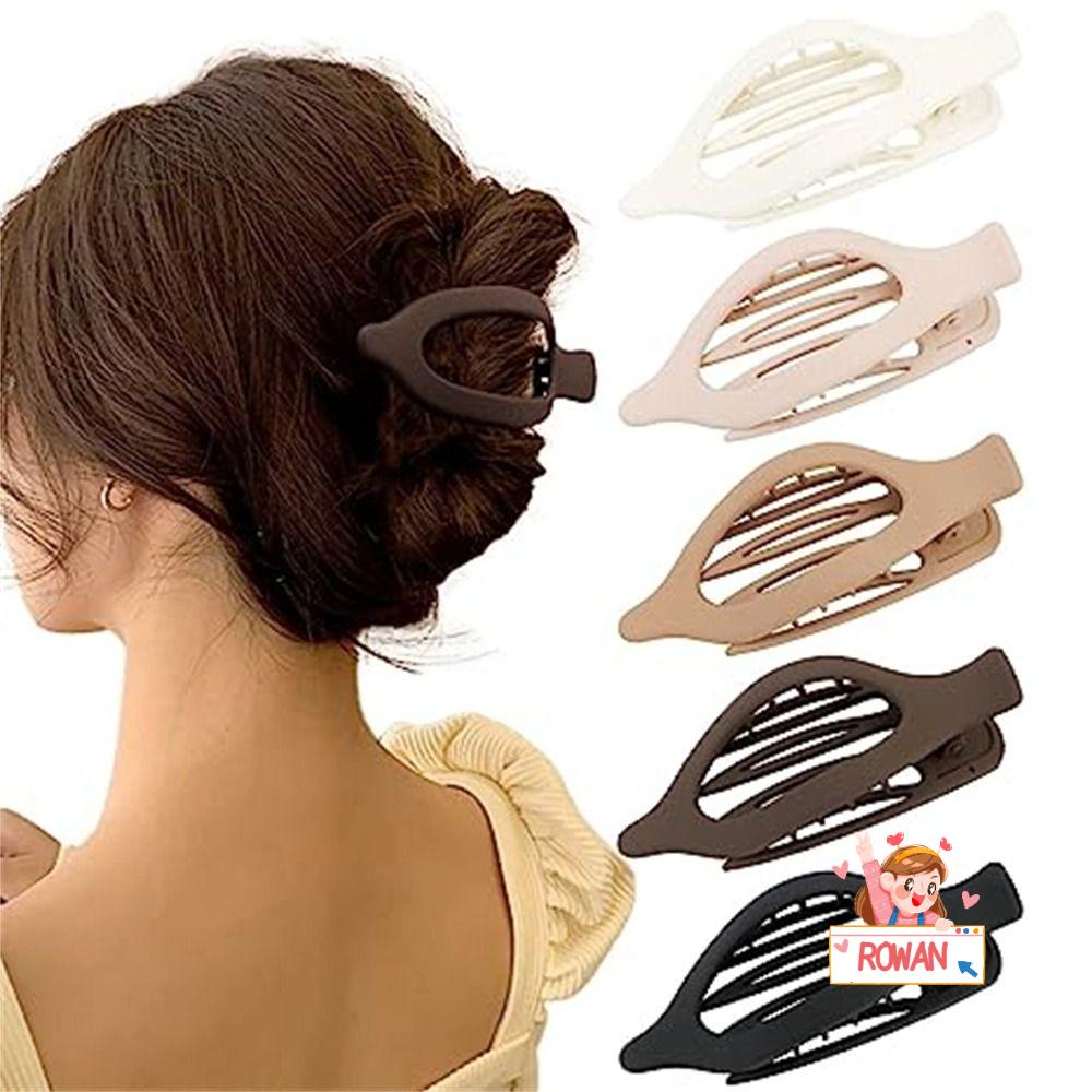 ROWANS Kẹp Tóc Mỏ Vịt Bằng Nhựa Thời Trang Dành Cho Nữ