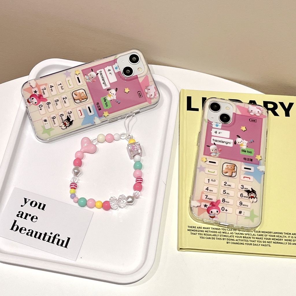 Ốp Điện Thoại IMD Hai Mặt Chống Sốc Kèm Dây Đeo Cho IPhone 14 13 12 11 Pro Max