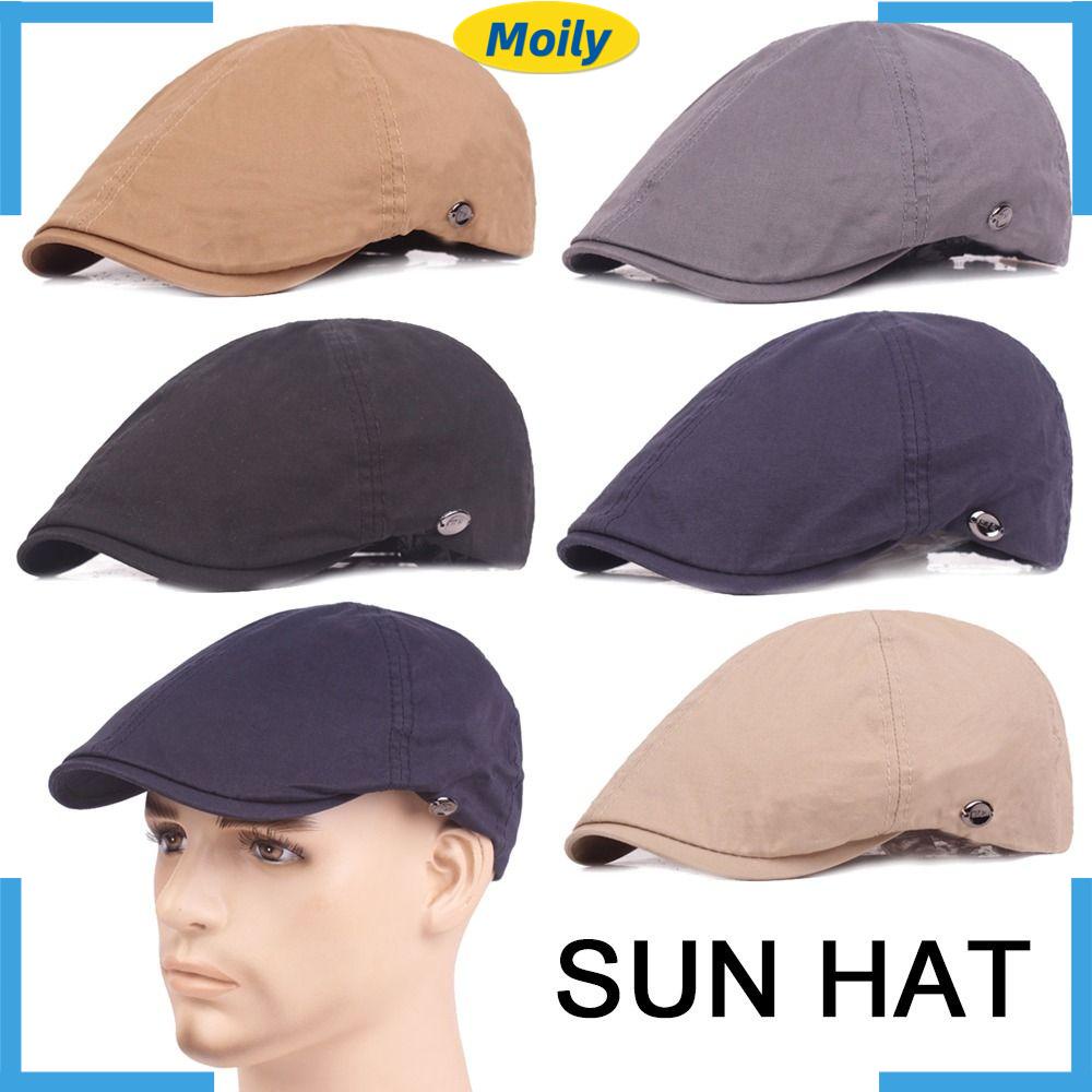 MOILYVN Phụ Kiện Mũ Beret Màu Trơn Phong Cách Cổ Điển Thời Trang Cho Nam