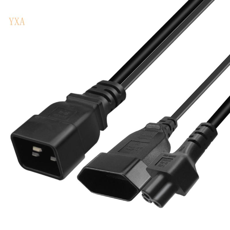 Dây Cáp Nguồn Chuyển Đổi Đầu Cắm Sang Ổ Cắm IEC320-C20 IEC320-C5 + EU4 0mm Màu Đen