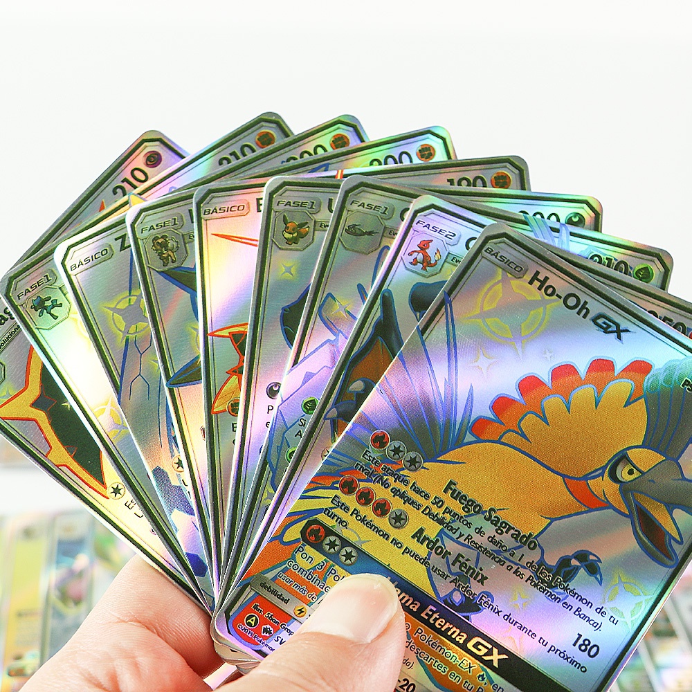 Bộ 100 Thẻ Pokemon năng lượng Vmax Gx Energy thẻ trò chơi Tây Ban Nha đồ chơi trẻ em