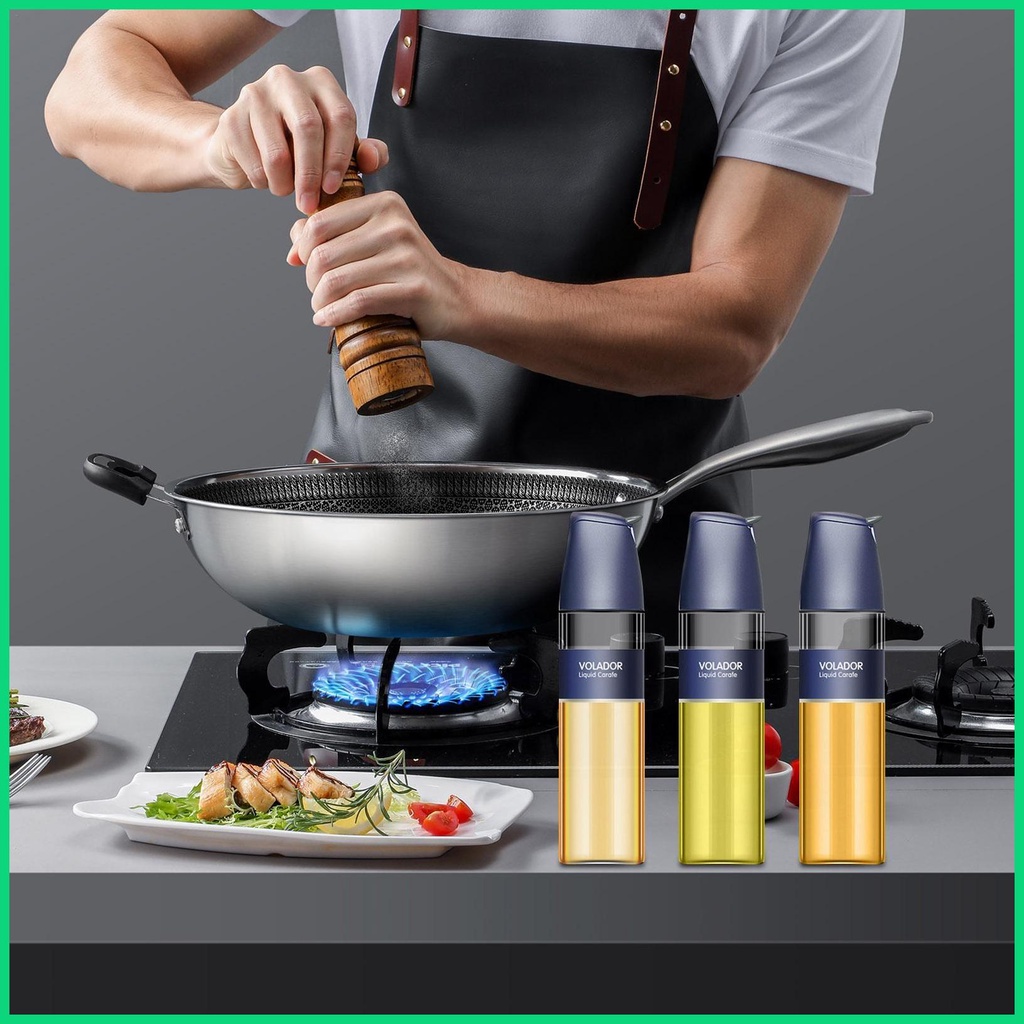 Bình Đựng Gia Vị Bằng Thủy Tinh Trong Suốt Chống Rò Rỉ Có Nắp Tự Động Cho jiwvn