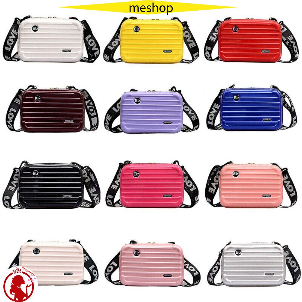 ME Túi Đeo Chéo Hình Vali Mini Vỏ Cứng Có Khóa Kéo Thời Trang Cho Nữ