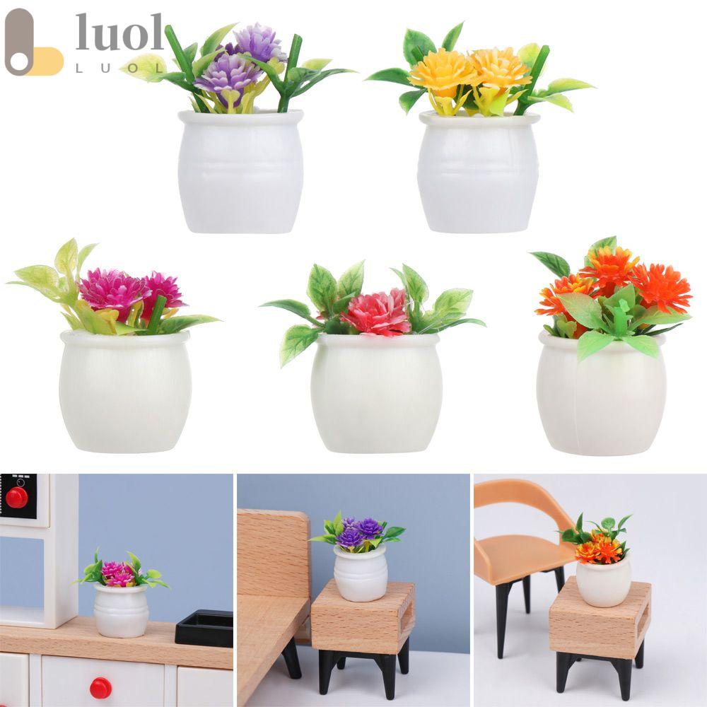 LUOL Giỏ Hoa Mini Trang Trí Nhà Búp Bê