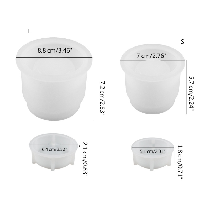 Khuôn silicone pet crafty cho cốc xi măng khuôn đúc nhựa khuôn đúc lọ khuôn nhựa
