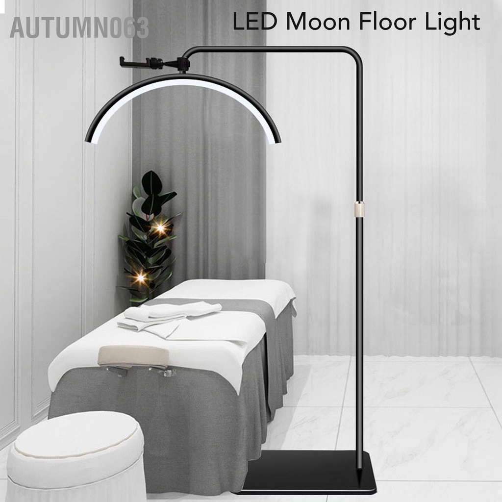 Autumn063 Đèn LED Sàn 36W Hình Bán Nguyệt Đứng 7 Màu Đen 22in Điều Khiển Dây Từ Xa 3200K Đến 5600K 100‑240V