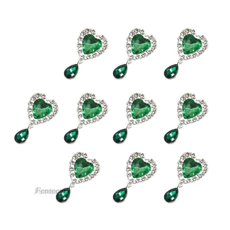 Bộ 10 Mặt Dây Chuyền Hình Trái Tim Bằng Hợp Kim