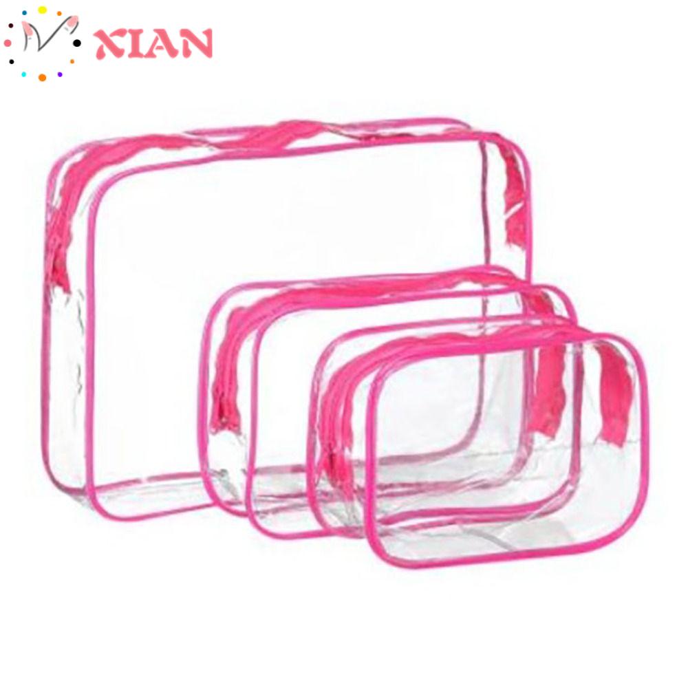 XIANTIN Túi Đựng Mỹ Phẩm Trong Suốt Có Khóa Kéo Bảo Vệ Môi Trường