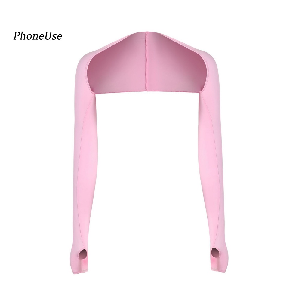 Khăn Choàng Da PU Chống Nắng Và Tia UV Có Lỗ Xỏ Ngón Tay Free Size Unisex