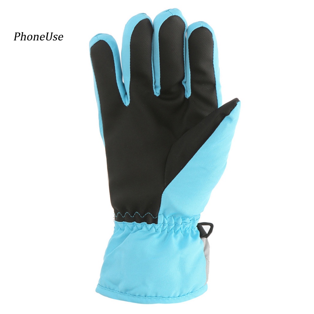 1 Đôi Găng Tay Mùa Đông Bằng Da PU Chống Nước Chống Trượt Giữ Ấm Cho Trẻ Em