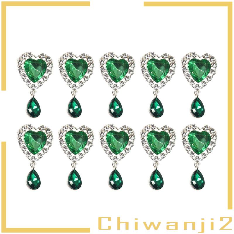 Bộ 10 Mặt Dây Chuyền Hình Trái Tim Bằng Hợp Kim