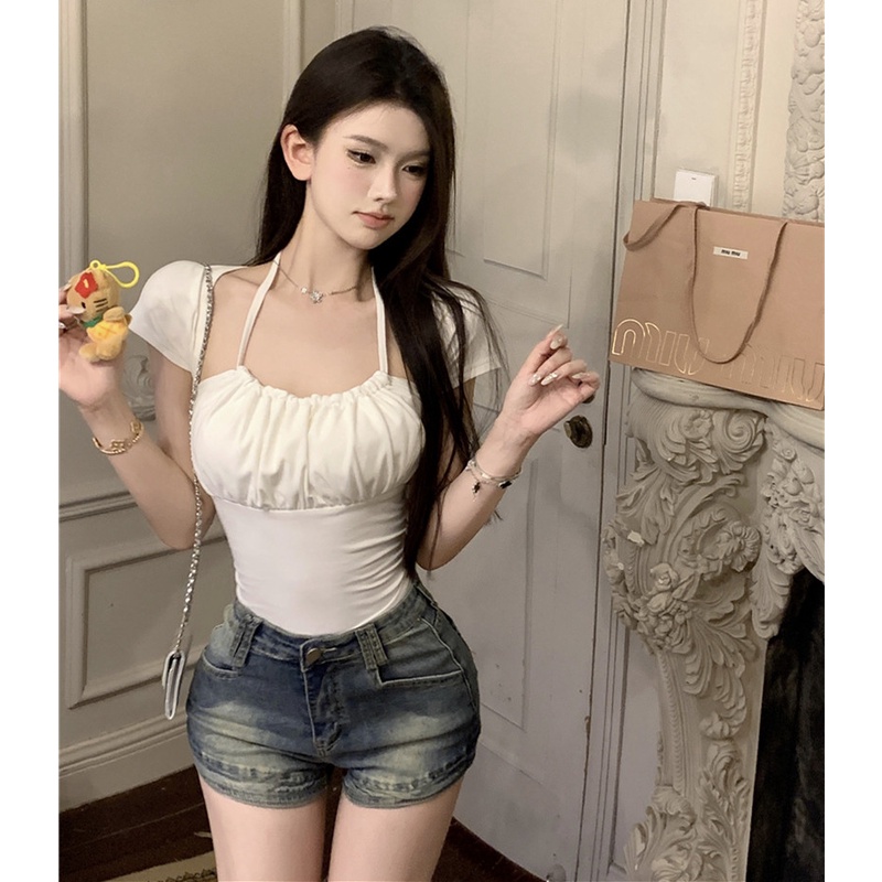 Áo Thun Tay Ngắn Màu Sắc Đơn Giản