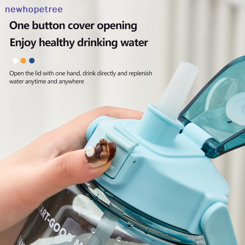 1 Bình Nước Thể Thao Bằng Nhựa Dung Tích 2L Kèm Ống Hút Tiện Lợi