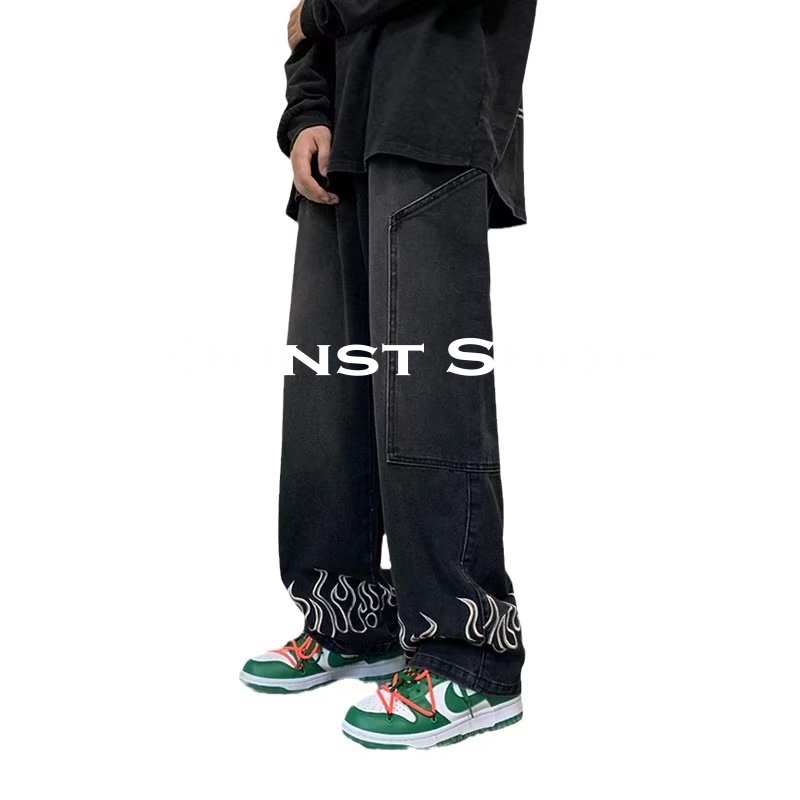 Dunst Shop quần jean ống rộng quần nam ống rộng quần 2023 NEW DS07321
