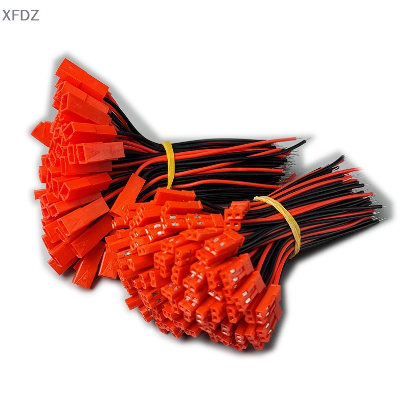 Set 10 Cặp Đầu Nối JST Mini 100MM 26AWG 2 Pin Chuyên Dụng Cho Xe Hơi / Tàu Thuyền / Máy Bay RC Lipo