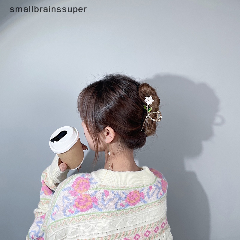 Kẹp Tóc Kim Loại Hình Cá Mập / Hoa Lily / Hình Học Thời Trang Cho Nữ SBS