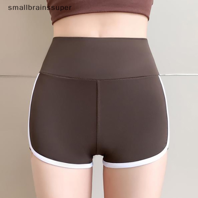 Smallbrainssuper Quần Short Lưng Cao Ôm Hông Tập Yoga Mùa Hè Cho Nữ SBS