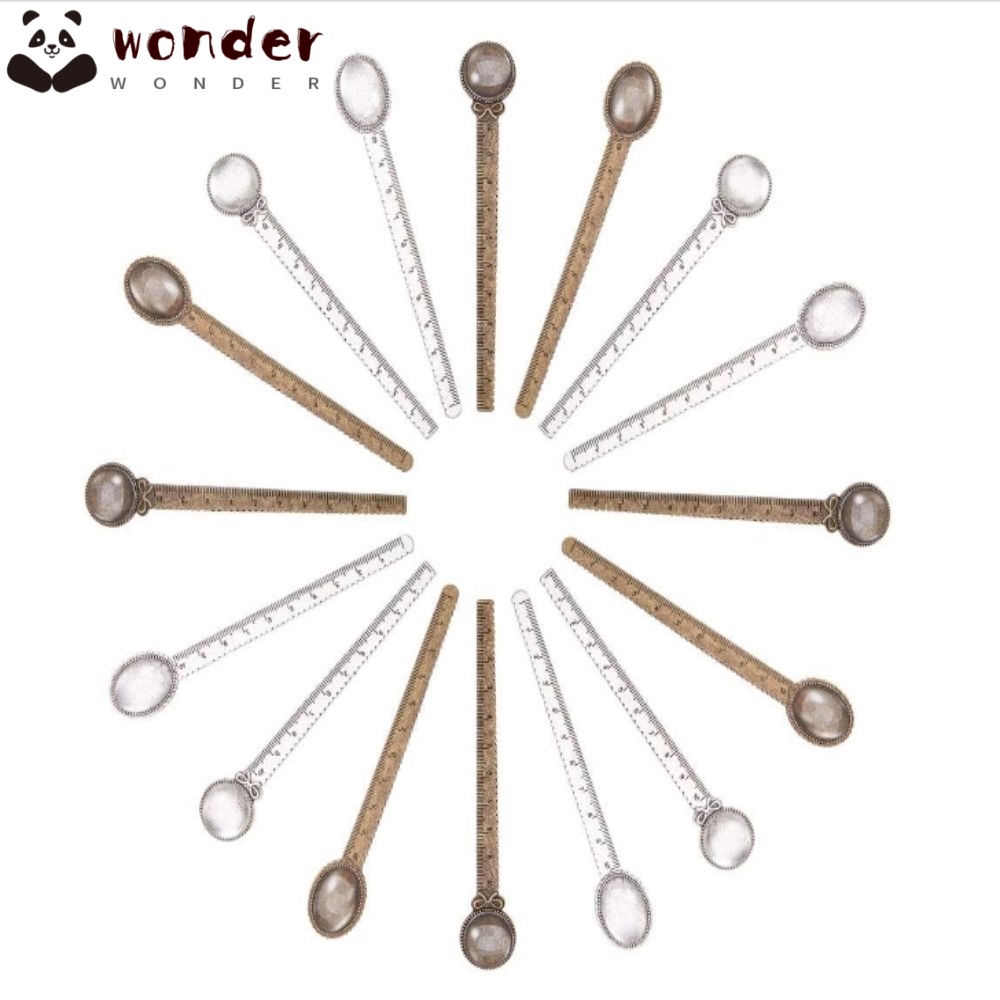 WONDER Set 16 Kẹp Sách / Thẻ Đánh Dấu Trang Sách Hình Tròn / Oval Độc Đáo 16 Cái