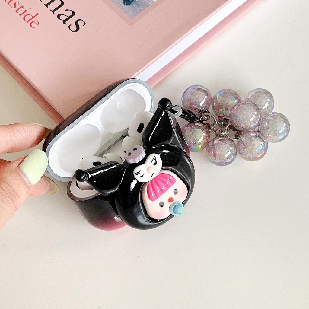 Vỏ Bảo Vệ Hộp Sạc Tai Nghe Bluetooth AirPods 1 / 2 / 3 Pro 2 2022 Bằng TPU Mềm Chống Rơi Hình Búp Bê Hoạt Hình DIY