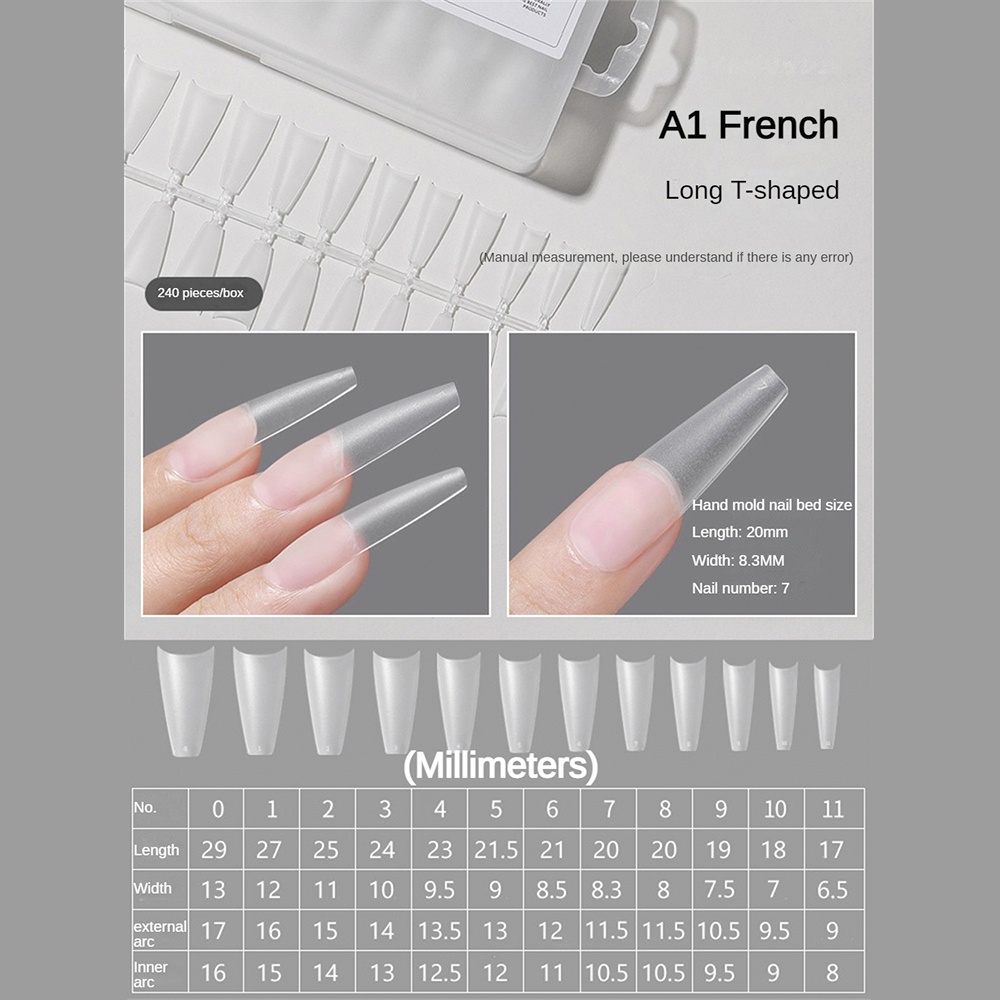 CYREAL Làm móng tay cho chó mỏng Miếng dán móng hình chữ T Mặc áo giáp không khắc và mài Miếng dán móng tay giả siêu mỏng không đánh dấu Miếng dán móng tay giả nửa dính C-arc